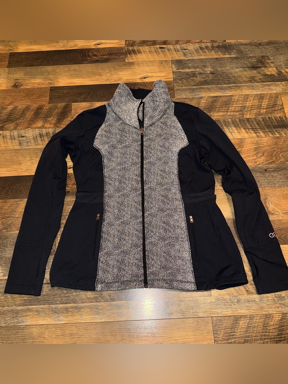 CALIA by Carrie Underwood Black Jacket with Gray Front Panel
